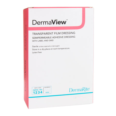 Dermarite DermaView Transparent Film Dressing, 4 x 5 Inch