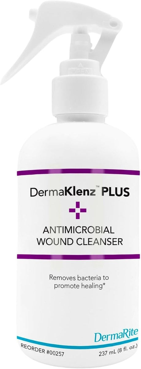 DermaRite's DermaKlenz PLUS Wound Cleanser - Spray Bottle, 8 oz.