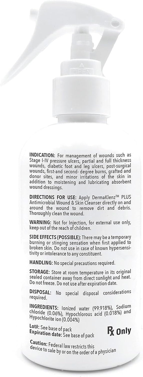 DermaRite's DermaKlenz PLUS Wound Cleanser - Spray Bottle, 8 oz.
