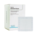 DermaRite Bordered Gauze, Island Dressing, 2 x 2", White, Gauze, Sterile - 00261E-Single - LL Medico