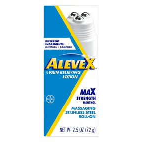 AleveX Pain Relieving Lotion, Max Strength Menthol, Roll-On, 2.5 oz - 00280005001 - LL Medico