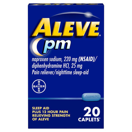 Aleve PM Pain Reliever & Nighttime Sleep Aid Caplets, Naproxen Sodium, 220 mg