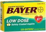 Bayer Low Dose Aspirin, 81 mg, Safety Coated Tablet - 00280210012 - LL Medico