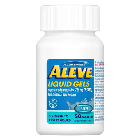 Aleve Liquid Gels, Naproxen Sodium 220 mg, Pain Reliever Capsules