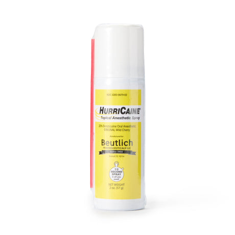 HurriCaine Benzocaine Oral Pain Relief Spray, 20%, 2 oz
