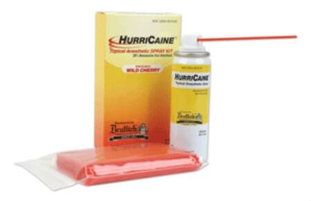 HurriCaine Benzocaine Oral Pain Relief Spray, 20%, 2 oz