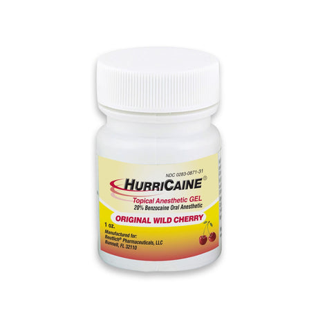 HurriCaine Oral Pain Relief Gel, 20% Benzocaine, 1 oz