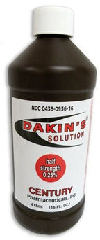 Dakin's Solution Half Strength, Antimicrobial Wound Cleanser, Nonsterile, 16 oz - 00436093616 - LL Medico