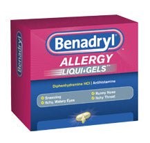 Benadryl Allergy Relief, Diphenhydramine HCl 25 mg, Capsule