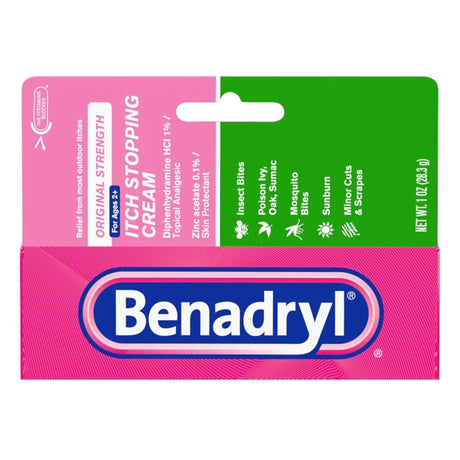 Benadryl Itch Stopping Cream, 1% Diphenhydramine HCl, 1 oz Tube - 00501320001 - LL Medico