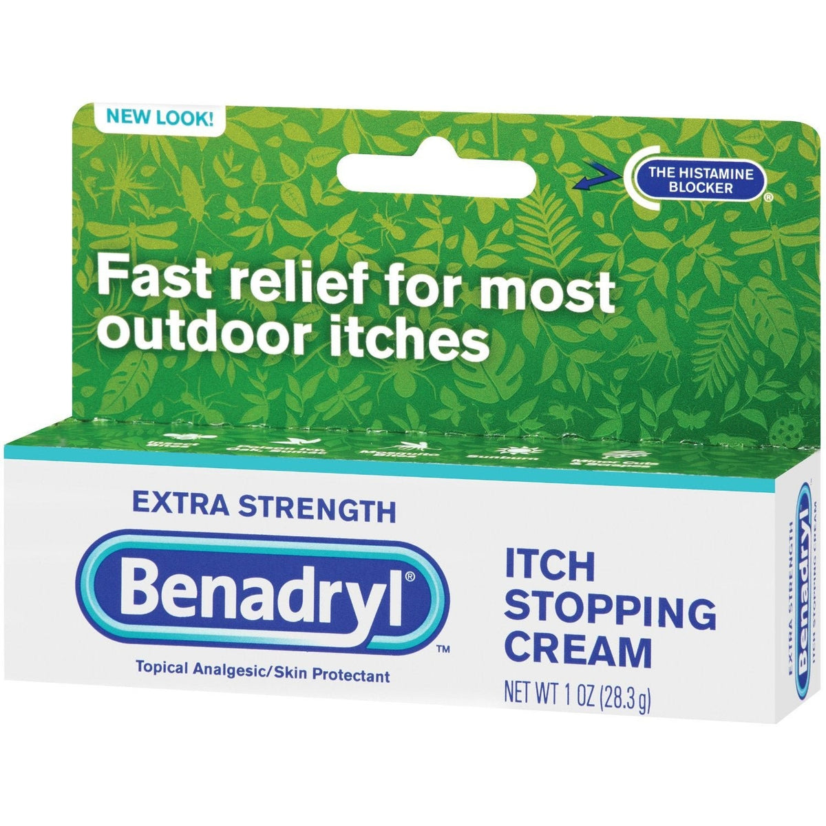 Benadryl Extra Strength Itch Stopping Cream, Diphenhydramine HCl 2% - Zinc Acetate 0.1%, 1 oz Tube - 00501320101 - LL Medico