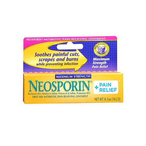Neosporin + Pain Relief Maximum Strength Cream, Neomycin Sulfate / Polymyxin B Sulfate / Pramoxine HCl, 0.5 oz Tube - 00501371205 - LL Medico