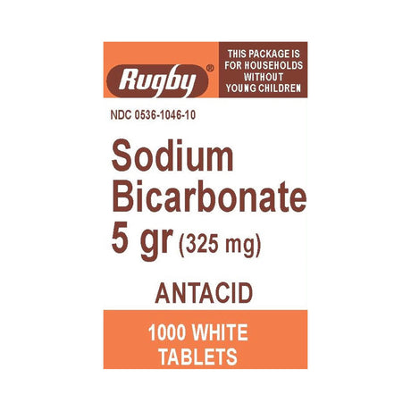 Major Sodium Bicarbonate Antacid, 325 mg, Tablet