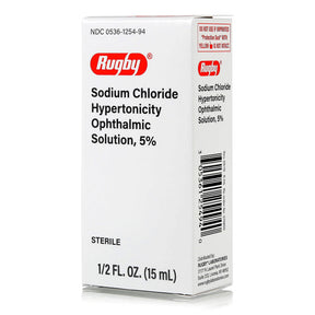 Rugby Sodium Chloride Hypertonicity Agent Eye Drops, 5%, 15 mL - 00536125494 - LL Medico