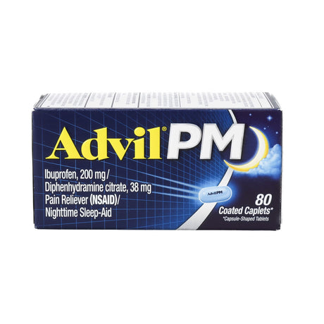 Advil PM Caplets, Ibuprofen 200 mg, Diphenhydramine 38 mg, Nighttime Sleep Aid