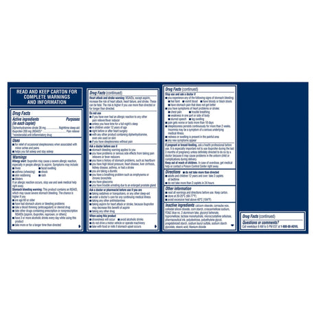Advil PM Caplets, Ibuprofen 200 mg, Diphenhydramine 38 mg, Nighttime Sleep Aid