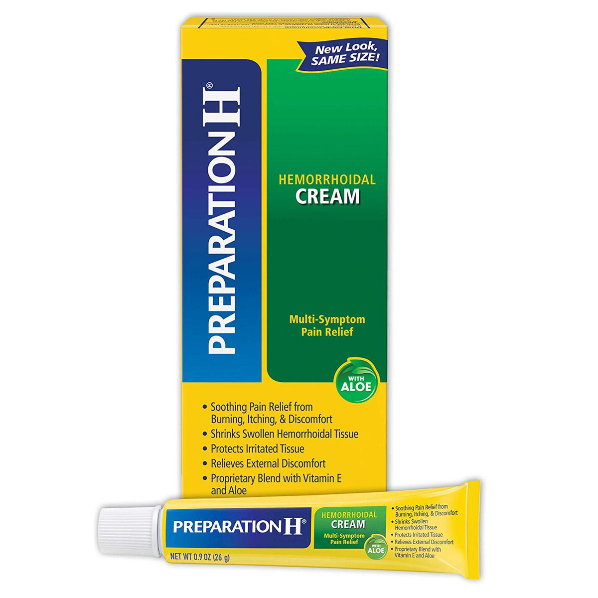 Preparation H Hemorrhoidal Cream with Aloe, 0.9 oz Tube - 00573286893 - LL Medico