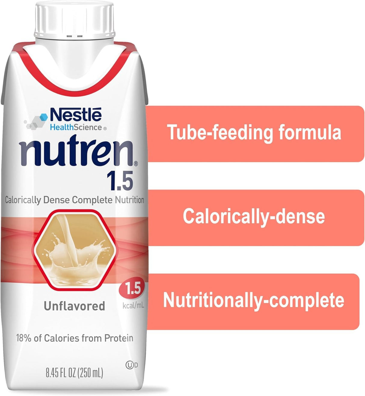 Nutren 1.5 Tube Feeding Formula, Unflavored, 250 mL