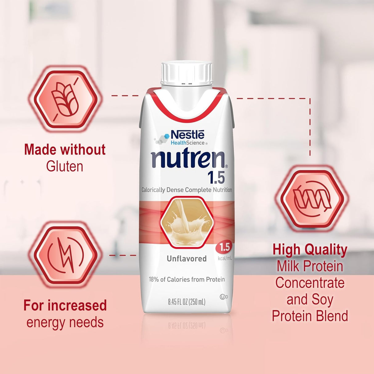 Nutren 1.5 Tube Feeding Formula, Unflavored, 250 mL