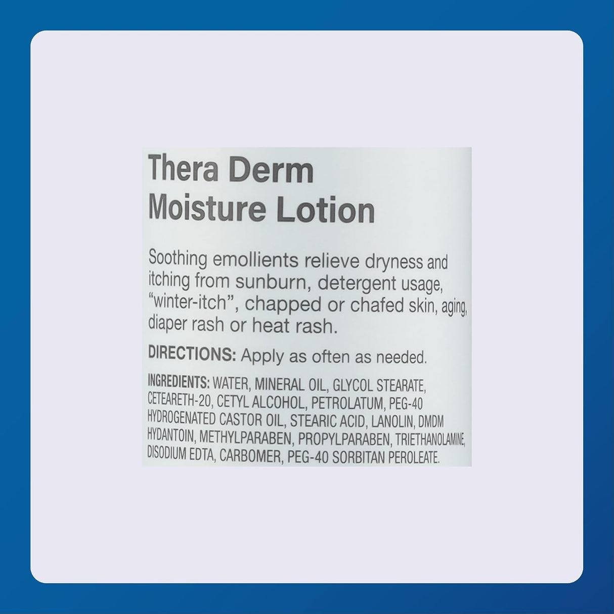 Thera Derm Moisturizer