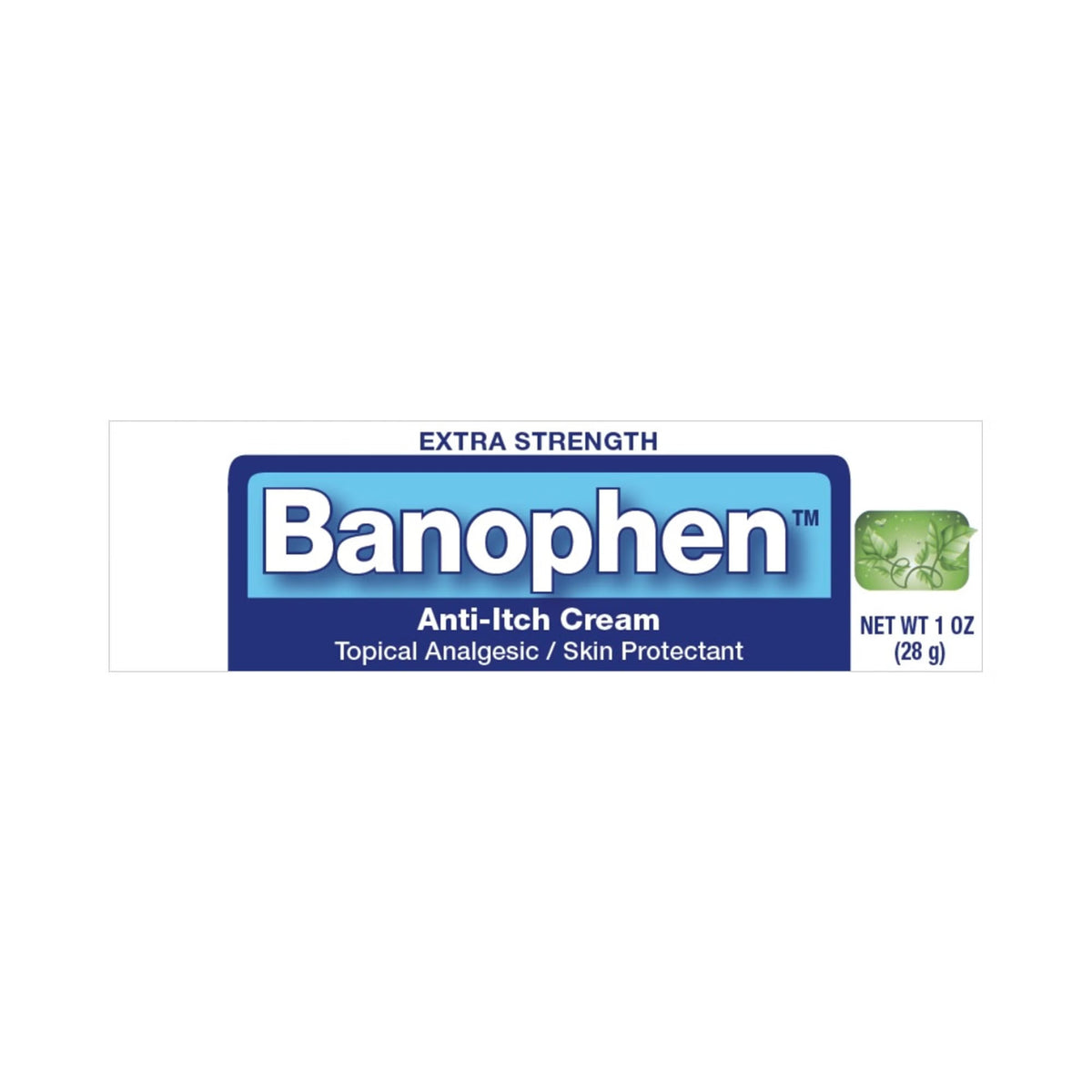 Banophen Anti-Itch Cream, Diphenhydramine HCl / Zinc Acetate 2% - 0.1%, 1 oz Tube - 00904535431 - LL Medico