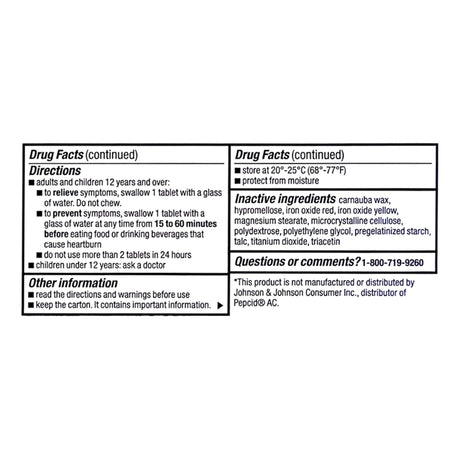 Major Famotidine Antacid, 10 mg, Tablet