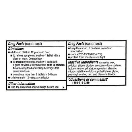 Major Famotidine Antacid, Maximum Strength, 20 mg, Tablet