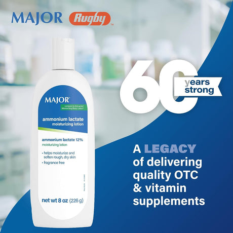 Major Ammonium Lactate 12% Moisturizing Lotion, Fragrance Free, Unscented