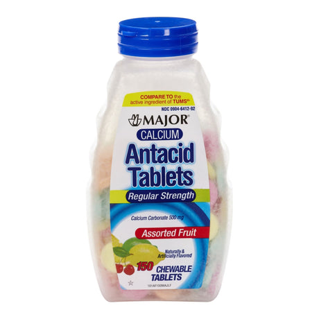 Major Calcium Carbonate Antacid Chewable Tablet, 500 mg