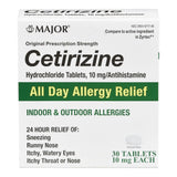 Major Cetirizine HCl Antihistamine Tablets, 10 mg - 00904671746 - LL Medico