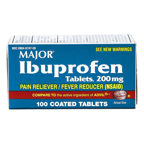 Major Ibuprofen Pain Relief, 200 mg, Tablet
