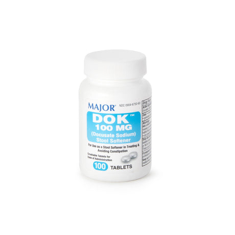 Major Docusate Sodium Stool Softener, 100 mg, Tablet
