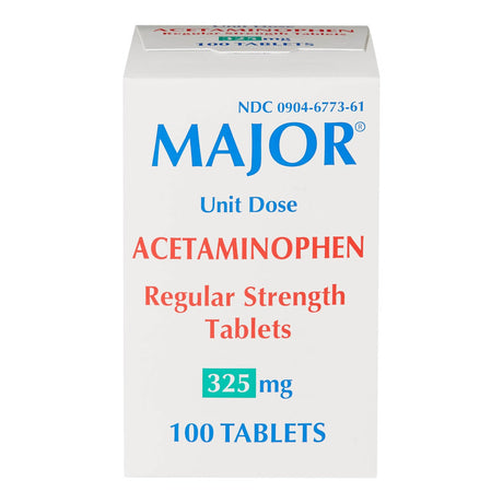 Major Acetaminophen Pain Relief, 325 mg, Unit Dose Tablet - 00904677361 - LL Medico