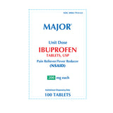 Major Ibuprofen Pain Relief, 200 mg, Unit Dose Tablet - 00904791461 - LL Medico