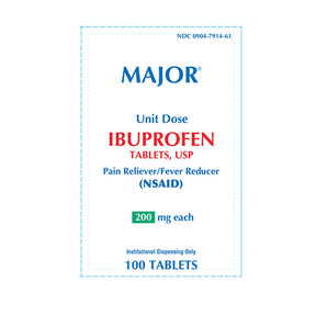 Major Ibuprofen Pain Relief, 200 mg, Unit Dose Tablet - 00904791461 - LL Medico