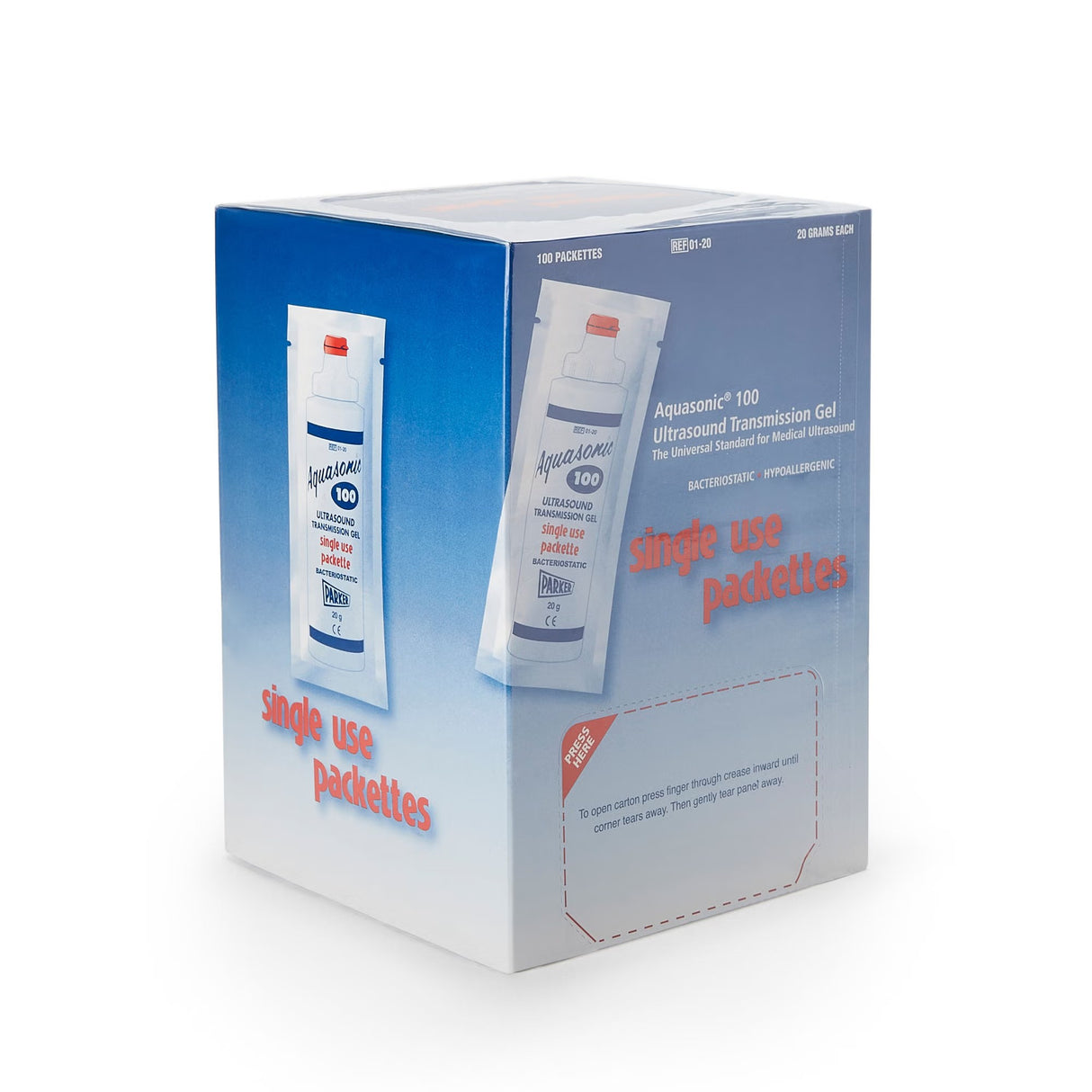 Aquasonic Ultrasound Gel Packet, High Viscosity, NonSterile, 20 Gram