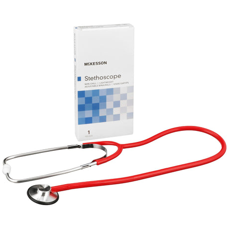 McKesson Entrust Performance Nurse Stethoscope, Red, 21" Tube