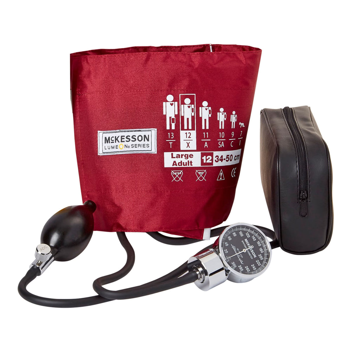 McKesson LUMEON Aneroid Sphygmomanometer, Large Adult Cuff, 34 - 50 cm