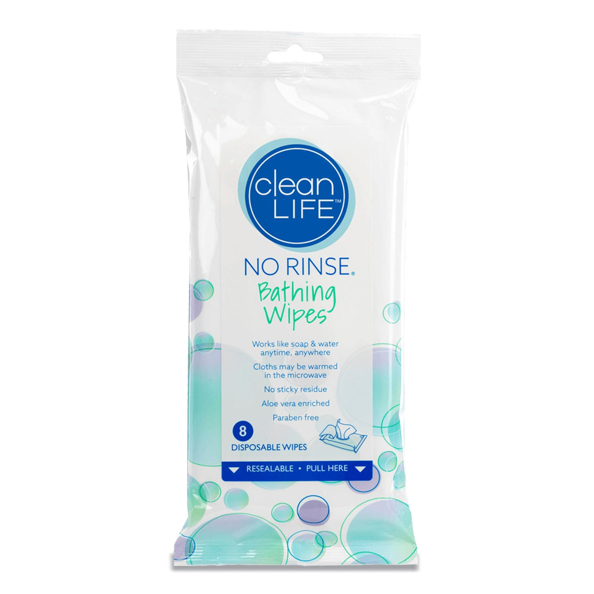 No Rinse Cleansing & Deodorizing Bath Wipes