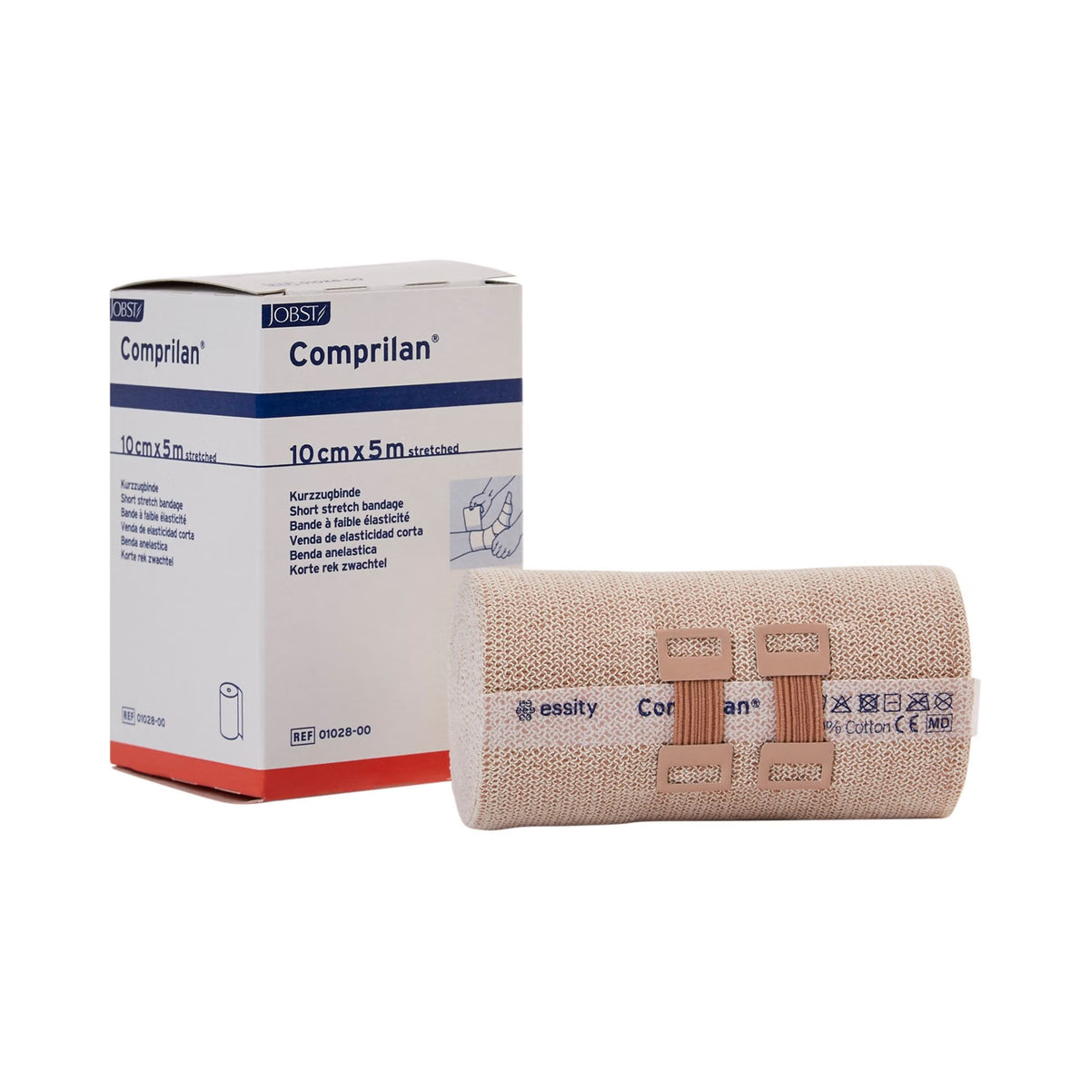 Comprilan Compression Bandage, Clip Detached Closure, Tan, Cotton, NonSterile - LL Medico