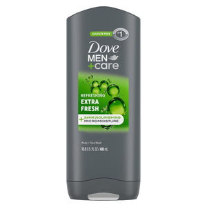 Dove Men+Care Body and Face Wash, Extra Fresh, 13.5 fl oz