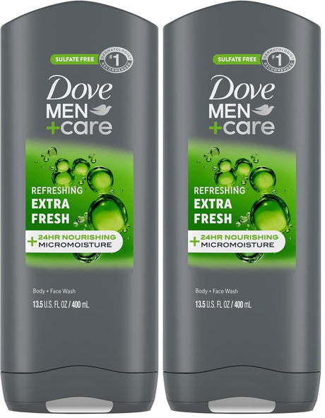 Dove Men+Care Body and Face Wash, Extra Fresh, 13.5 fl oz
