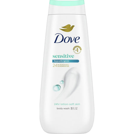 Dove Sensitive Skin Body Wash, Unscented, 12 fl oz