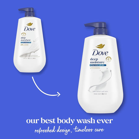 Dove Deep Moisture Body Wash, Scented, 30.6 fl oz