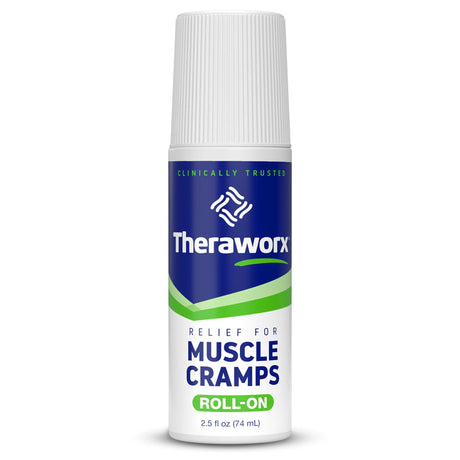 Theraworx Relief for Muscle Cramps Roll-On, Magnesium Sulfate 6X HPUS, 2.5 oz