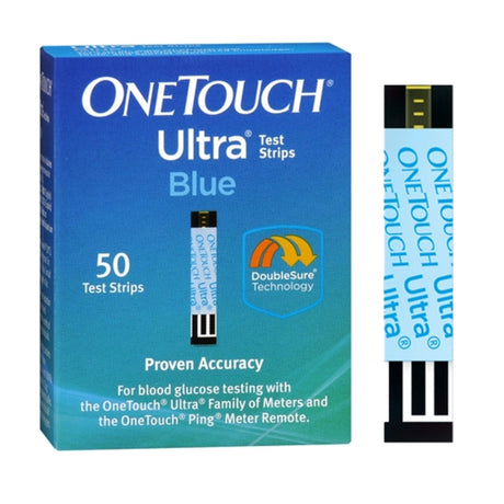 LifeScan OneTouch Ultra Blue Blood Glucose Test Strips, 50 Count