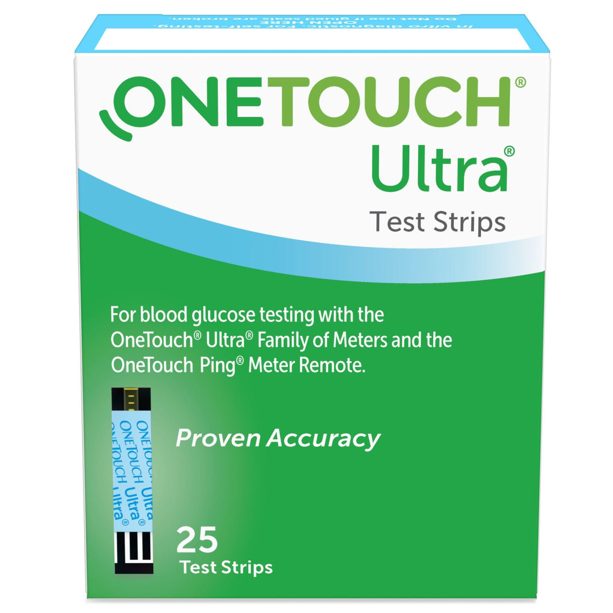 LifeScan OneTouch Ultra Blood Glucose Test Strips, 25 Count