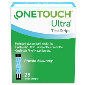 LifeScan OneTouch Ultra Blood Glucose Test Strips, 25 Count