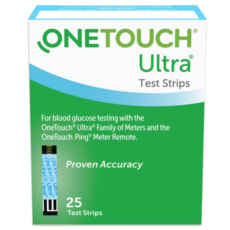 LifeScan OneTouch Ultra Blood Glucose Test Strips, 25 Count