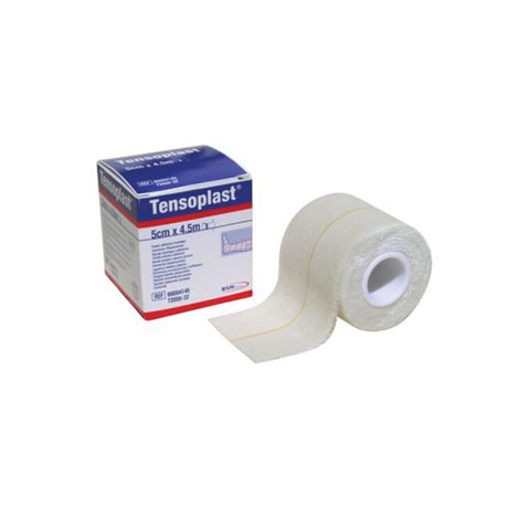 Tensoplast Elastic Adhesive Bandage, No Closure, White, NonSterile, Medium Compression, 5 Yard - LL Medico
